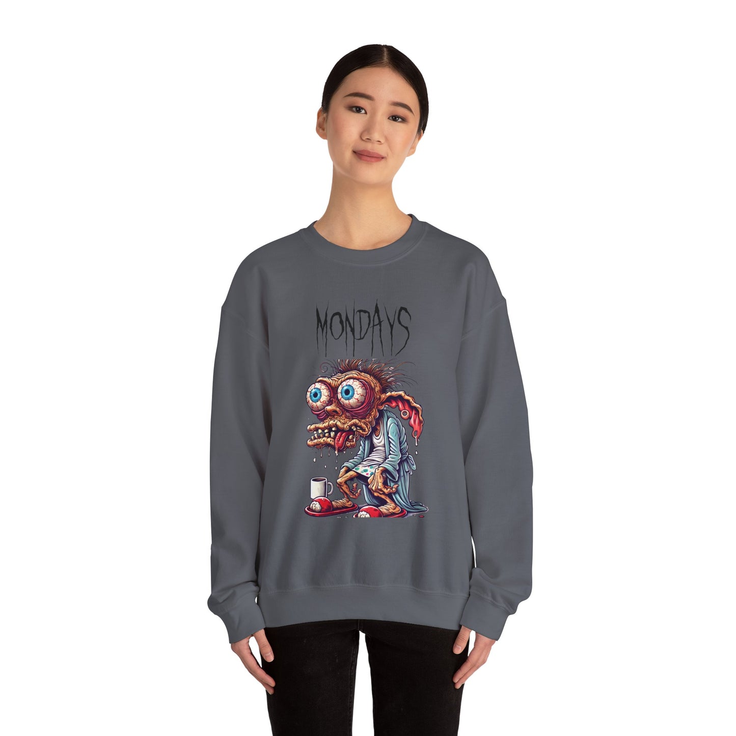 Mondays Zombie Coffee Creature Crewneck Sweatshirt