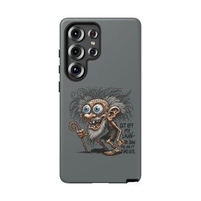 Phone Case — Funny Grumpy Troll Design: “Get Off My Lawn” Protective Cover
