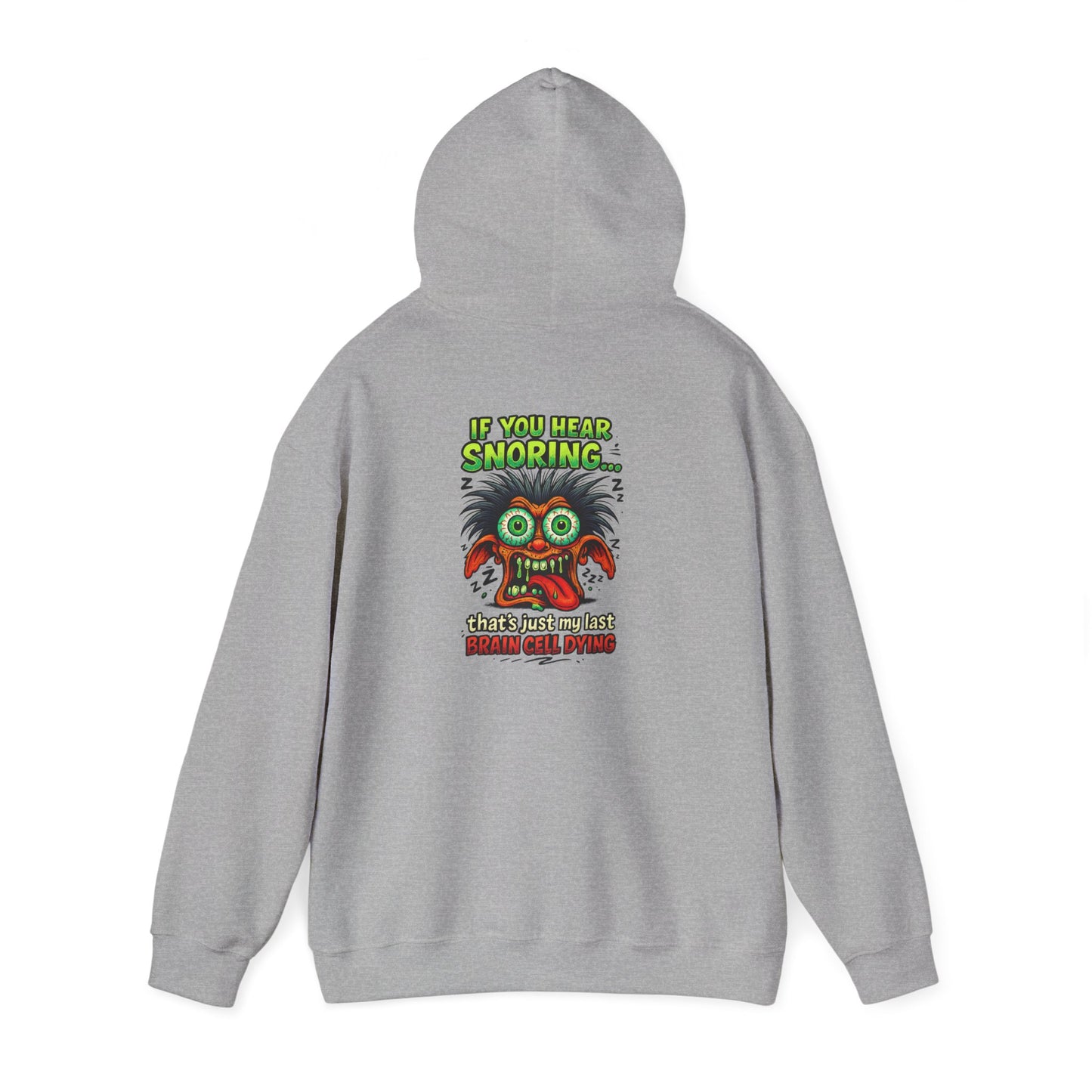 Funny Snoring Monster Hoodie – 'I'm Snoring' Graphic Back Pullover