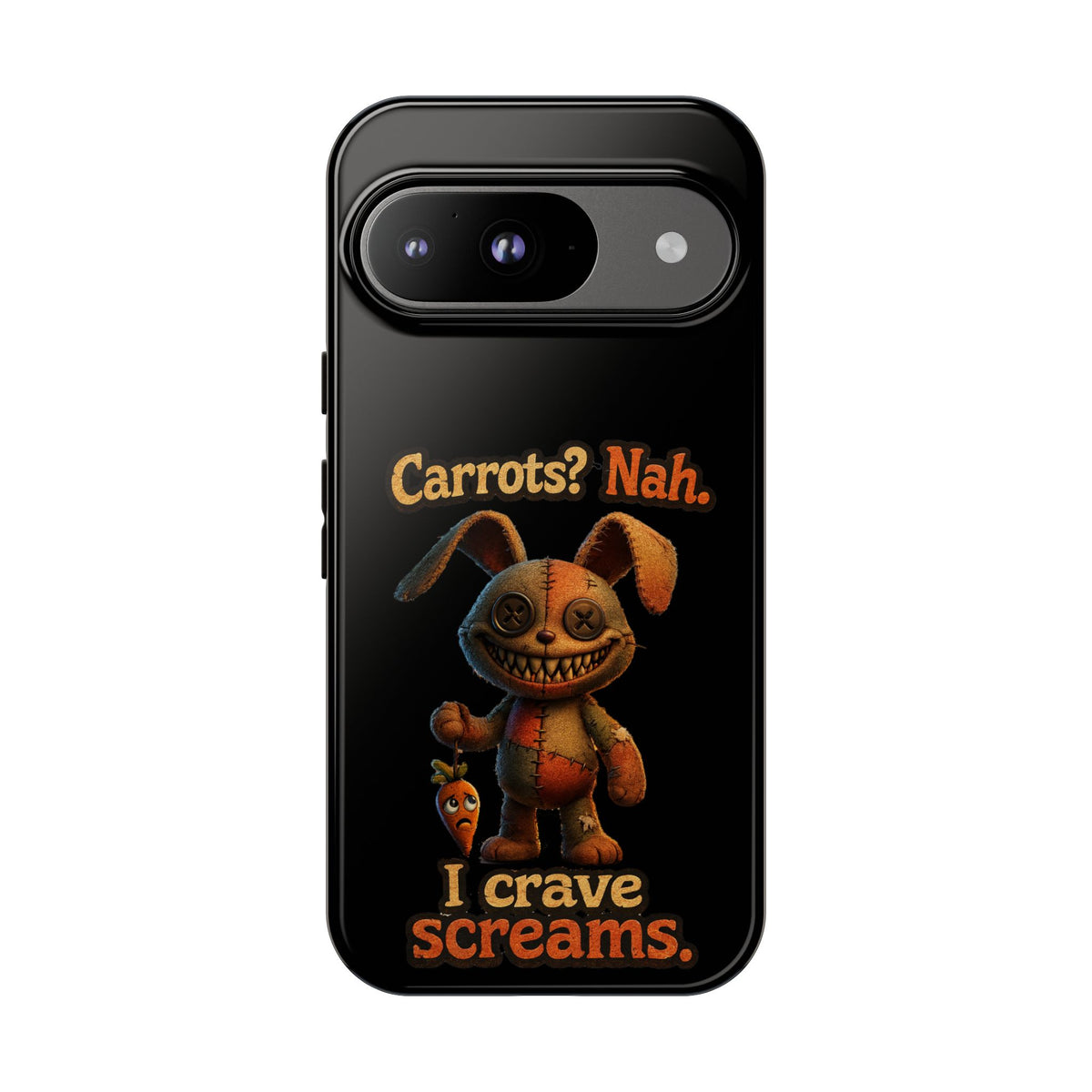 Phone Case — Creepy Bunny "Carrots? Nah. I crave screams." Halloween Horror Design