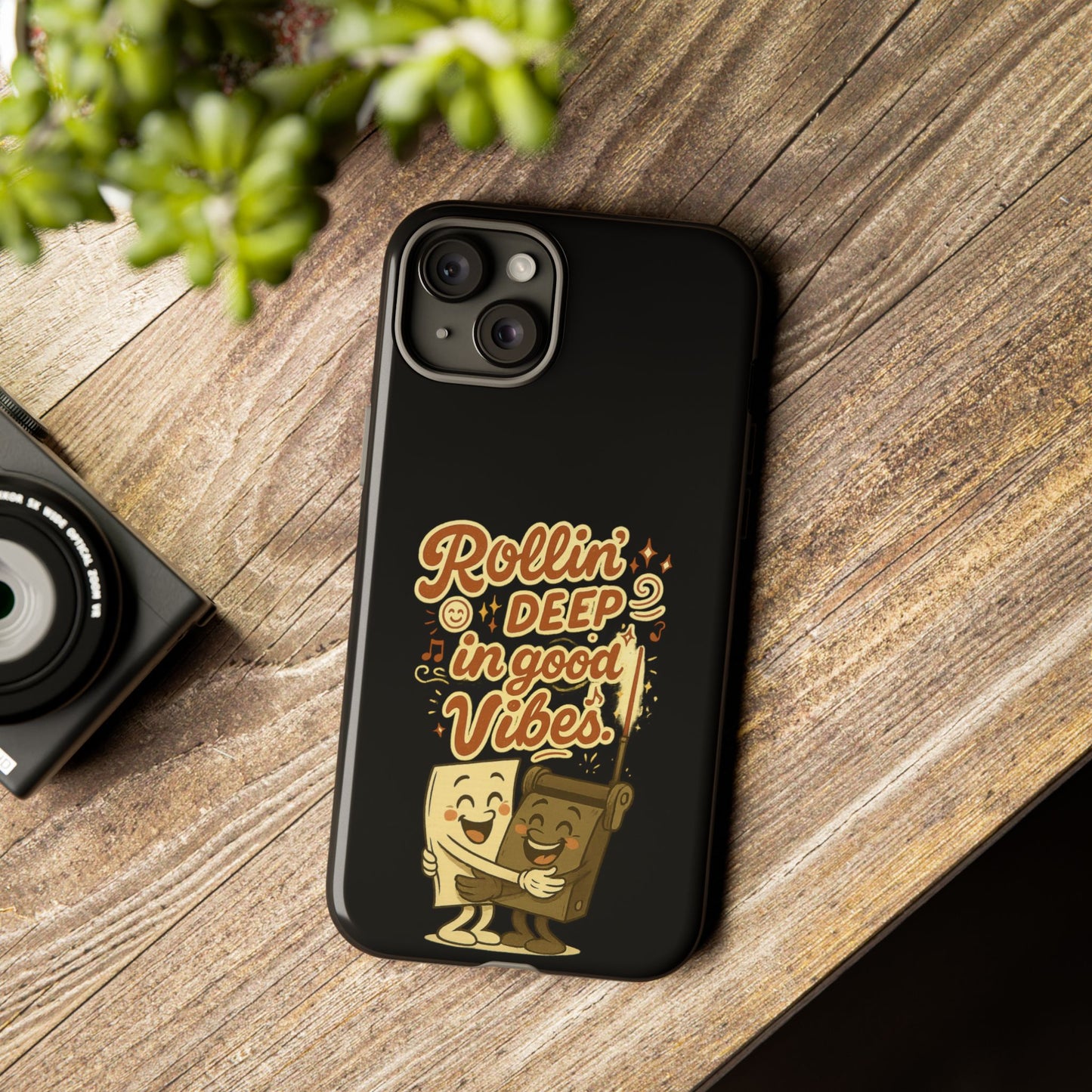 Phone Case — "Rollin' Deep in Good Vibes" Cartoon Retro Design