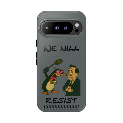 Phone Case - "We Will Resist" Cartoon Protest Design