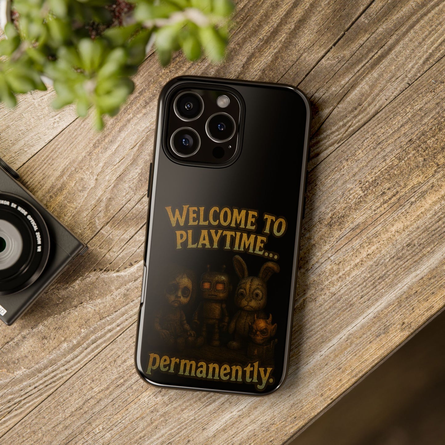 Phone Case — "Welcome to Playtime... Permanently." Horror Game Character Protective Case