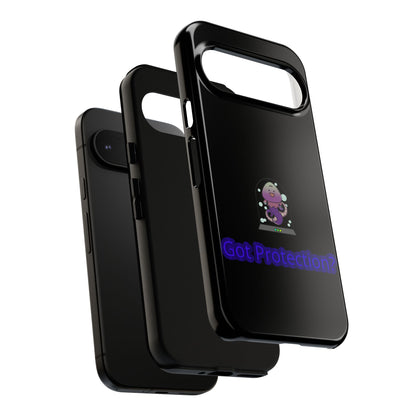 Phone Case — 'Got Protection?' Cute Purple Alien Anti-Shock Protective Cover