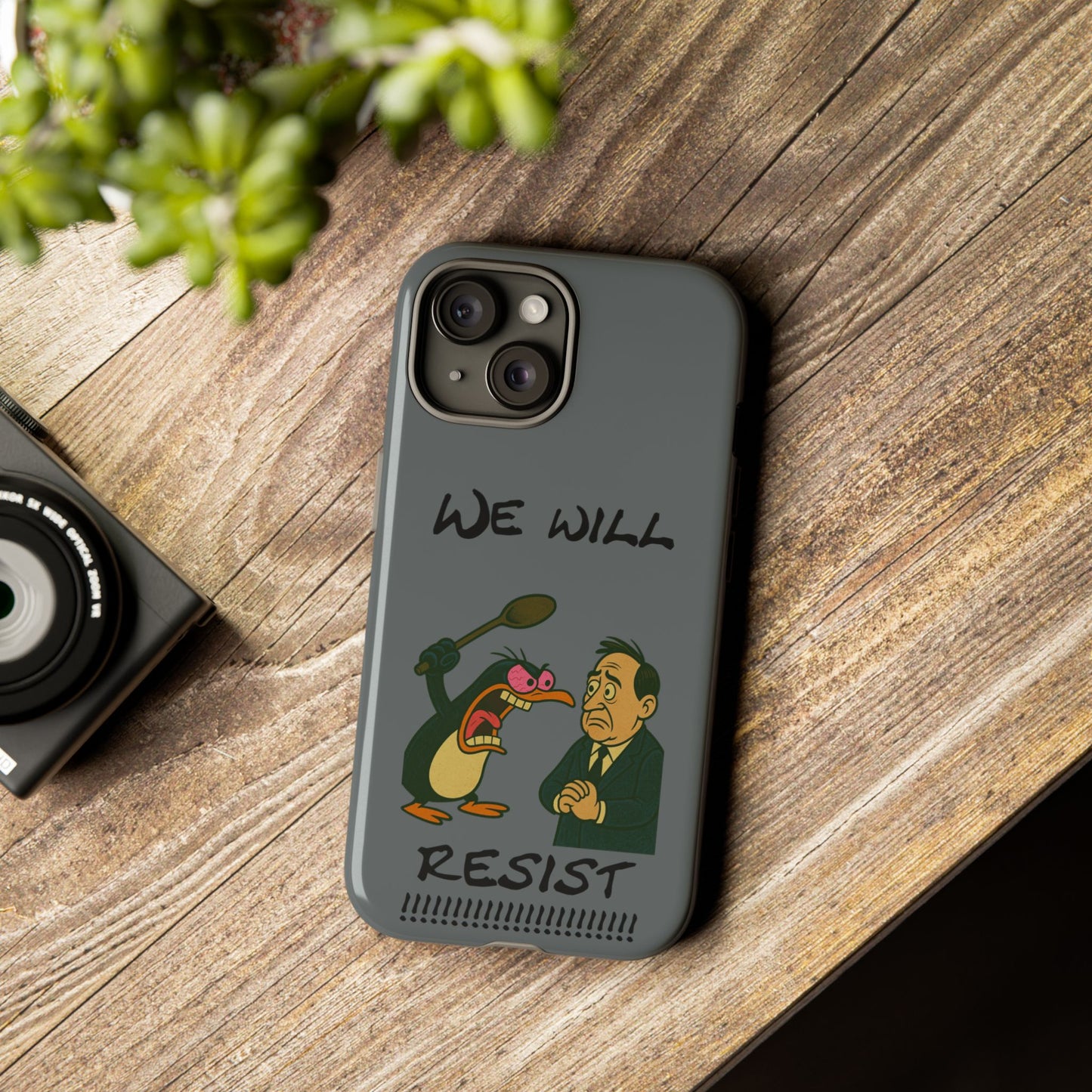 Phone Case - "We Will Resist" Cartoon Protest Design