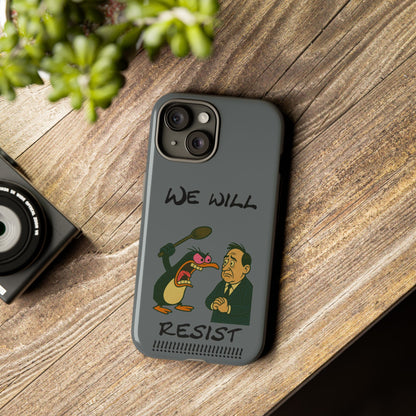 Phone Case - "We Will Resist" Cartoon Protest Design