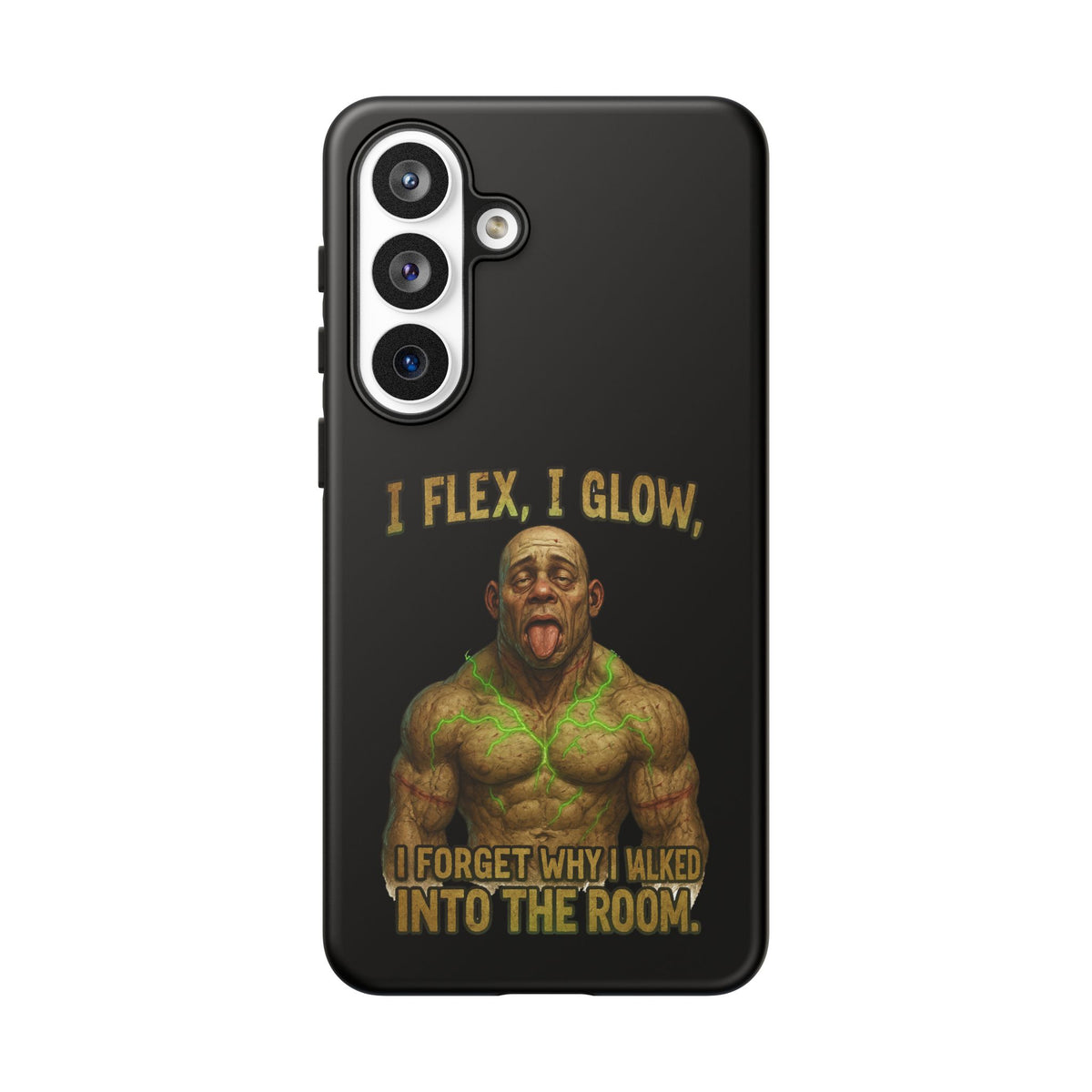 Phone Case — I Flex, I Glow Funny Muscular Guy Phone Cover