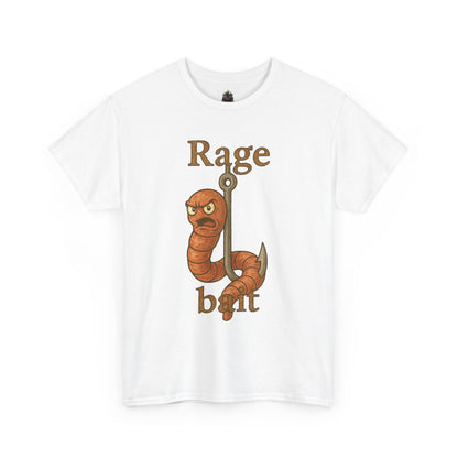Rage Bait Worm T-Shirt | Angry Worm Fishing Hook Design