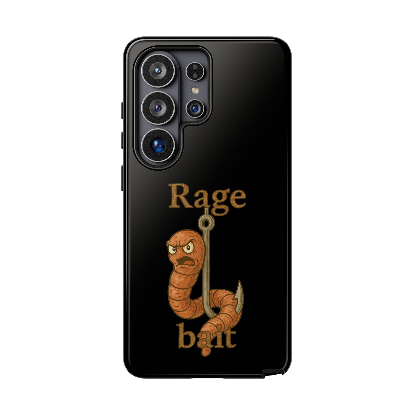 Phone Case — "Rage Bait" Angry Worm Fishing Design
