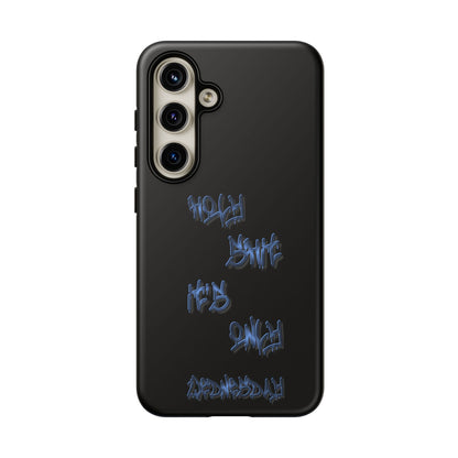 Phone Case — Blue Neon Graffiti "Tough Cases" Protective Cover