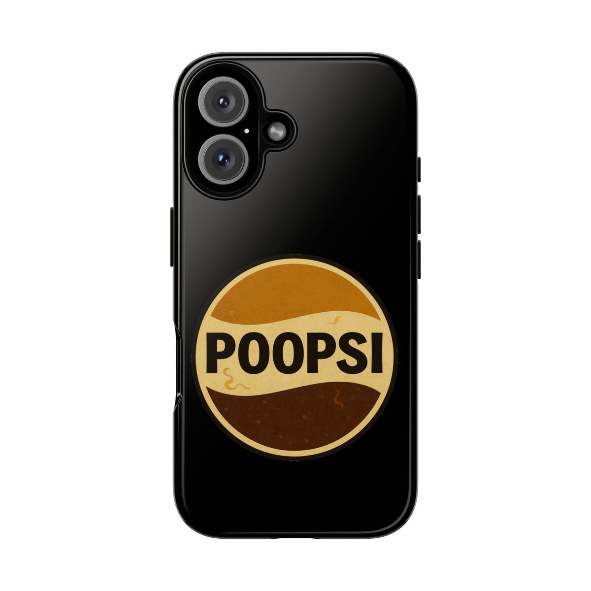 Poopsi Retro Logo Phone Case — Funny Vintage Soda-Inspired iPhone Cover