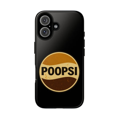 Poopsi Retro Logo Phone Case — Funny Vintage Soda-Inspired iPhone Cover