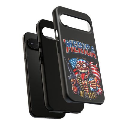 'MERICA Patriotic Phone Case — American Flag Madman Design