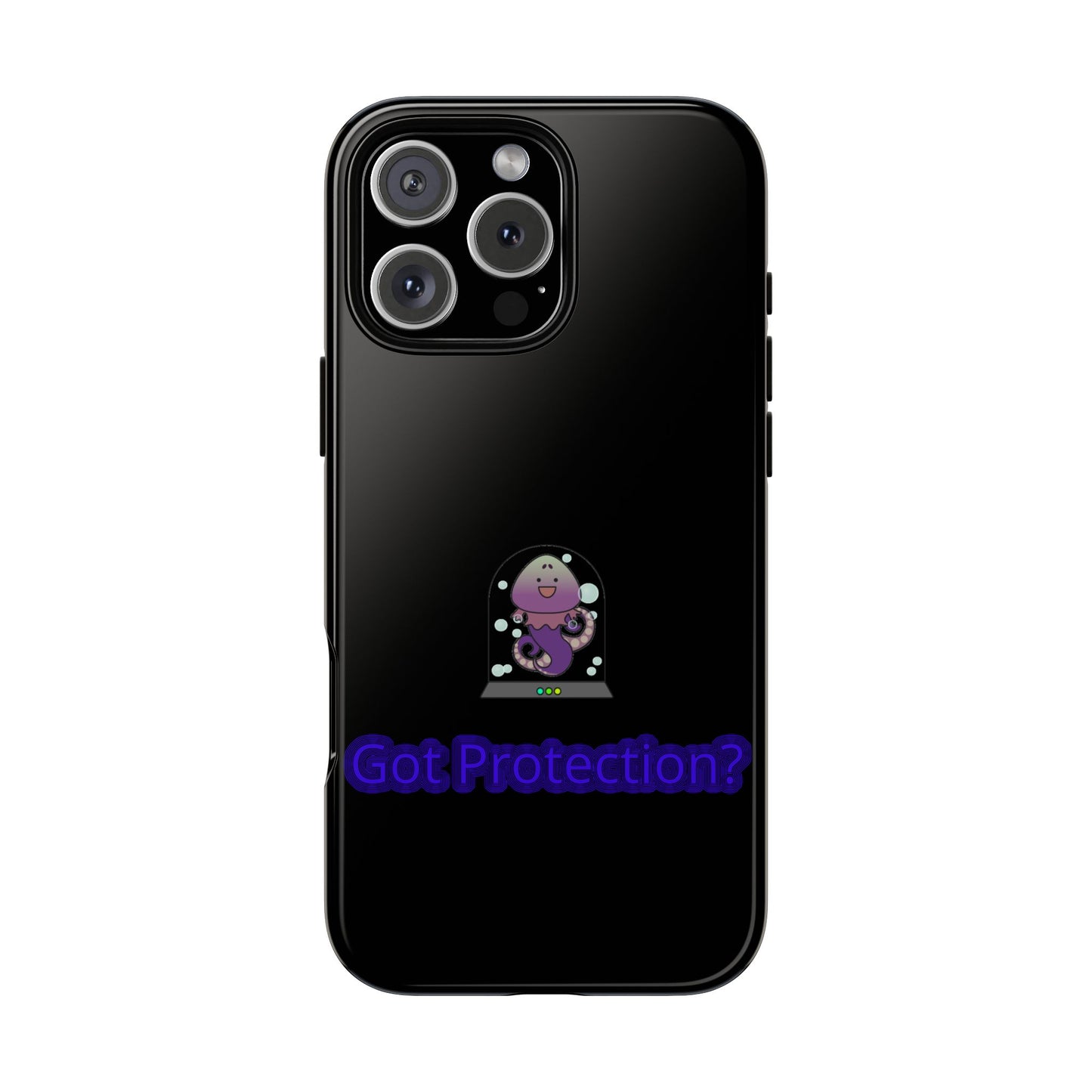 Phone Case — 'Got Protection?' Cute Purple Alien Anti-Shock Protective Cover