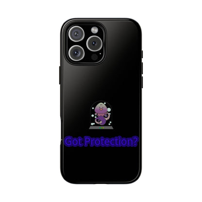 Phone Case — 'Got Protection?' Cute Purple Alien Anti-Shock Protective Cover