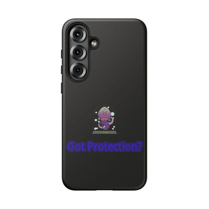 Phone Case — 'Got Protection?' Cute Purple Alien Anti-Shock Protective Cover