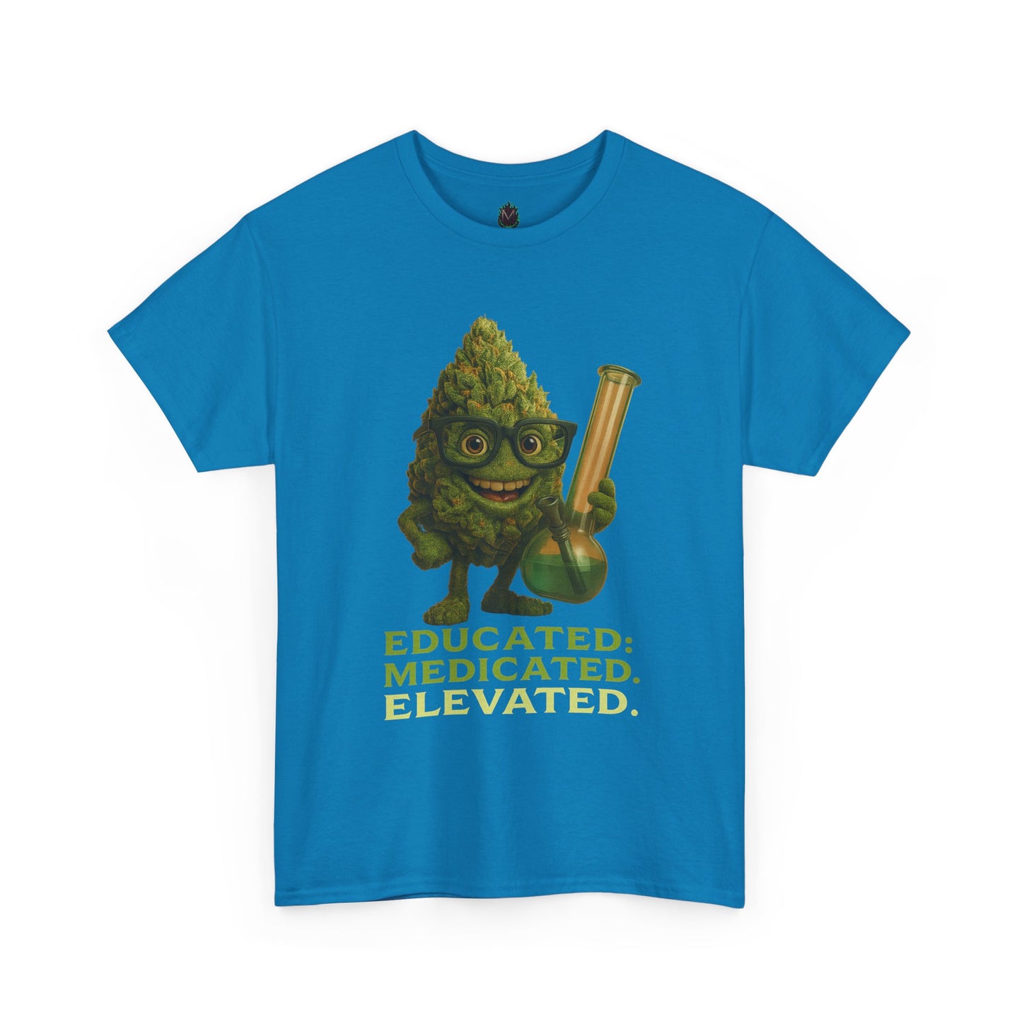 Educated. Medicated. Elevated. – Nerd Nug with Bong Tee