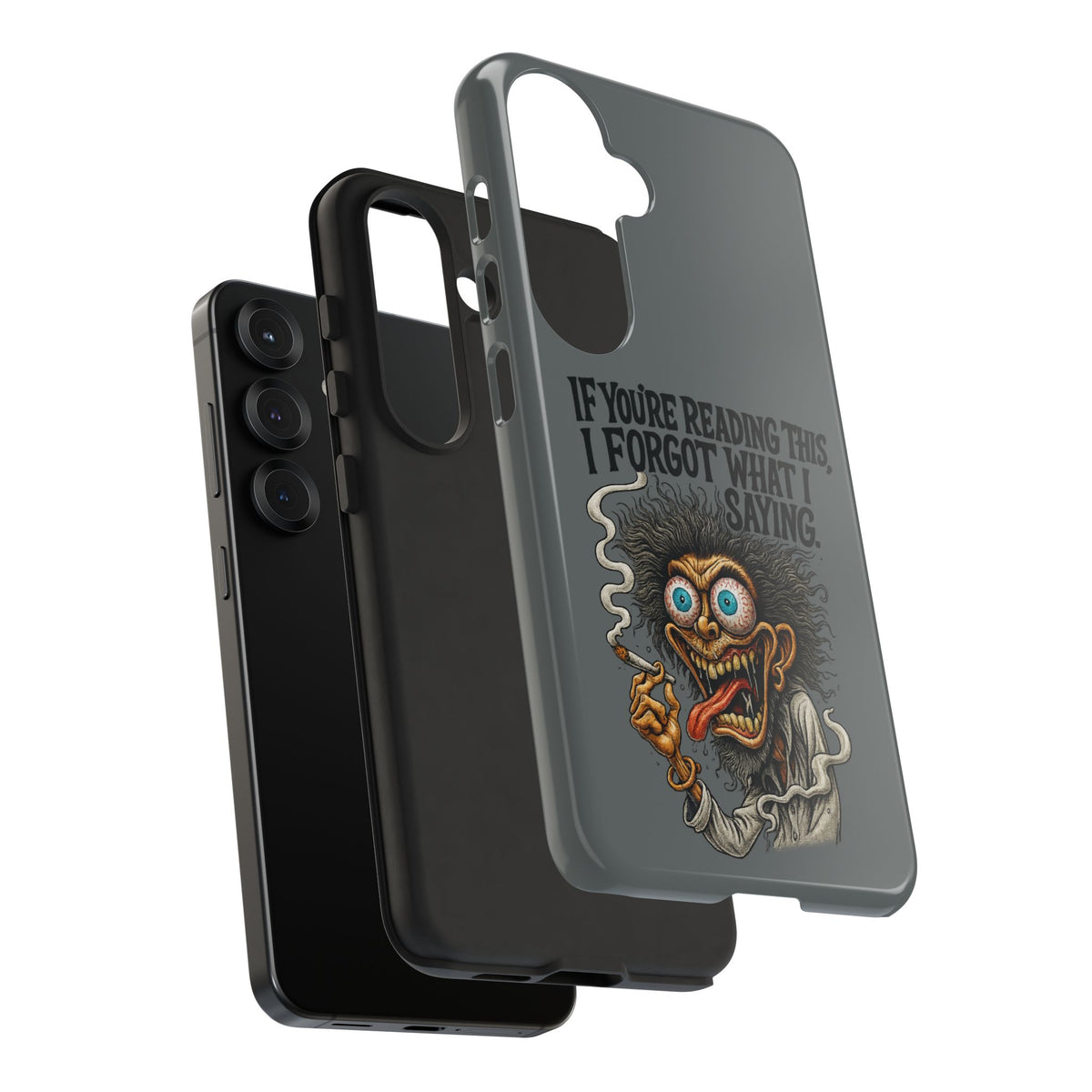 Phone Case — "If You're Reading This I Forgot What I Was Saying" Retro Crazy Cartoon Design