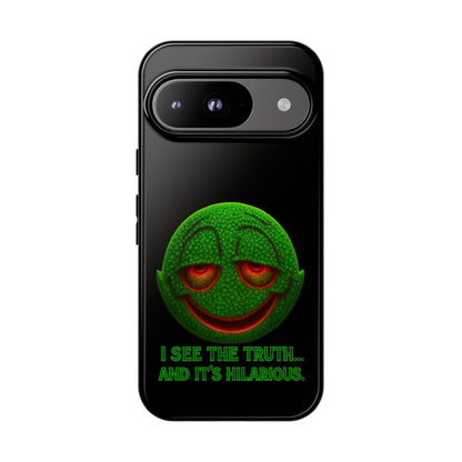 Phone Case — Green Smiley 'I See The Truth... And It's Hilarious' Protective Cover