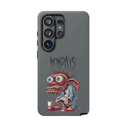 Mondays Zombie Character Phone Case – Funny Groggy Coffee Phone Cover