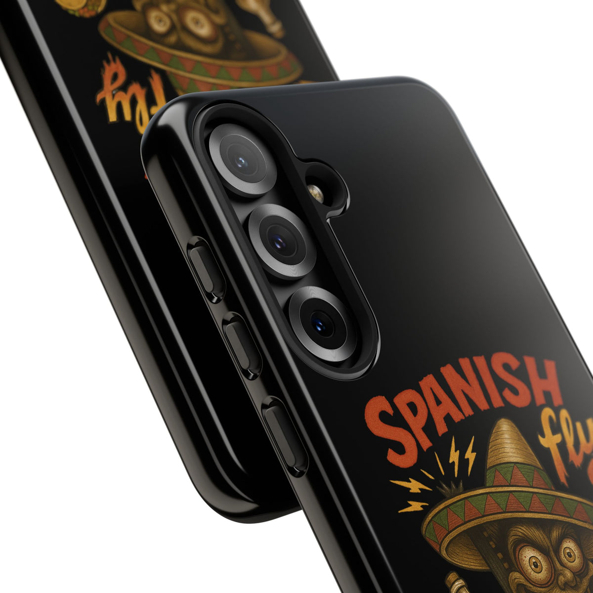 Spanish Fly Tough Phone Case — Retro Skull Sombrero Design