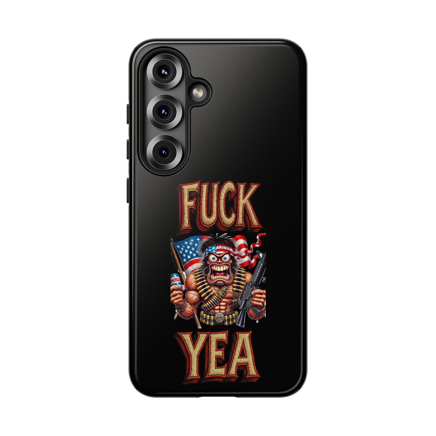 Phone Case — "FUCK YEA" Patriotic Skeleton Soldier Graphic