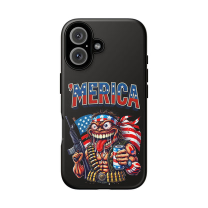'MERICA Patriotic Phone Case — American Flag Madman Design