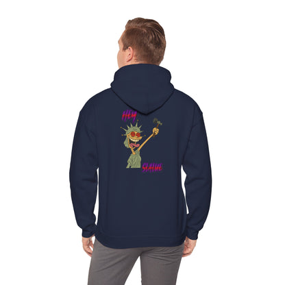 Statue of Liberty Cartoon Hoodie – 'Party Statue' Funny NYC Pride Sweatshirt