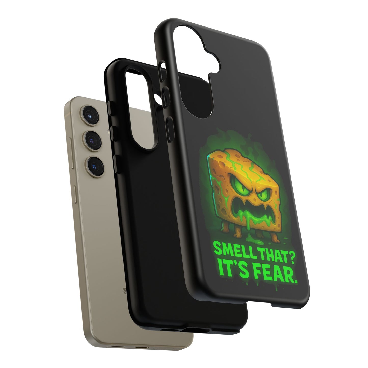 Phone Case — 'Smell That? It's Fear.' Spooky Cheese Monster Protective Case