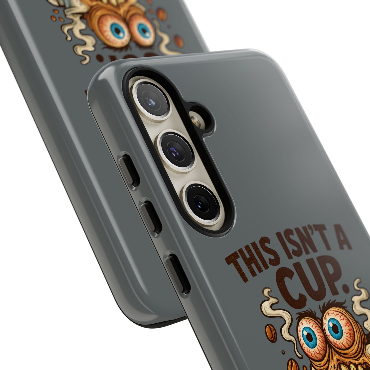 Phone Case — "This Isn't a Cup, It's a Cry for Help" Funny Coffee Monster Design
