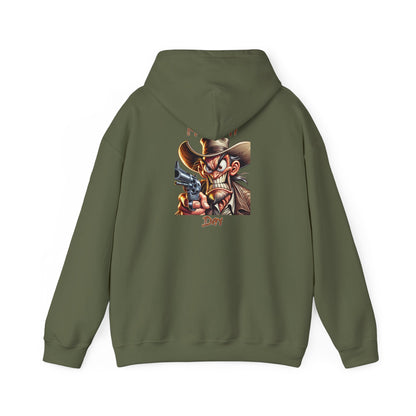 Make My Day Hoodie – Cartoon Gunslinger Attitude