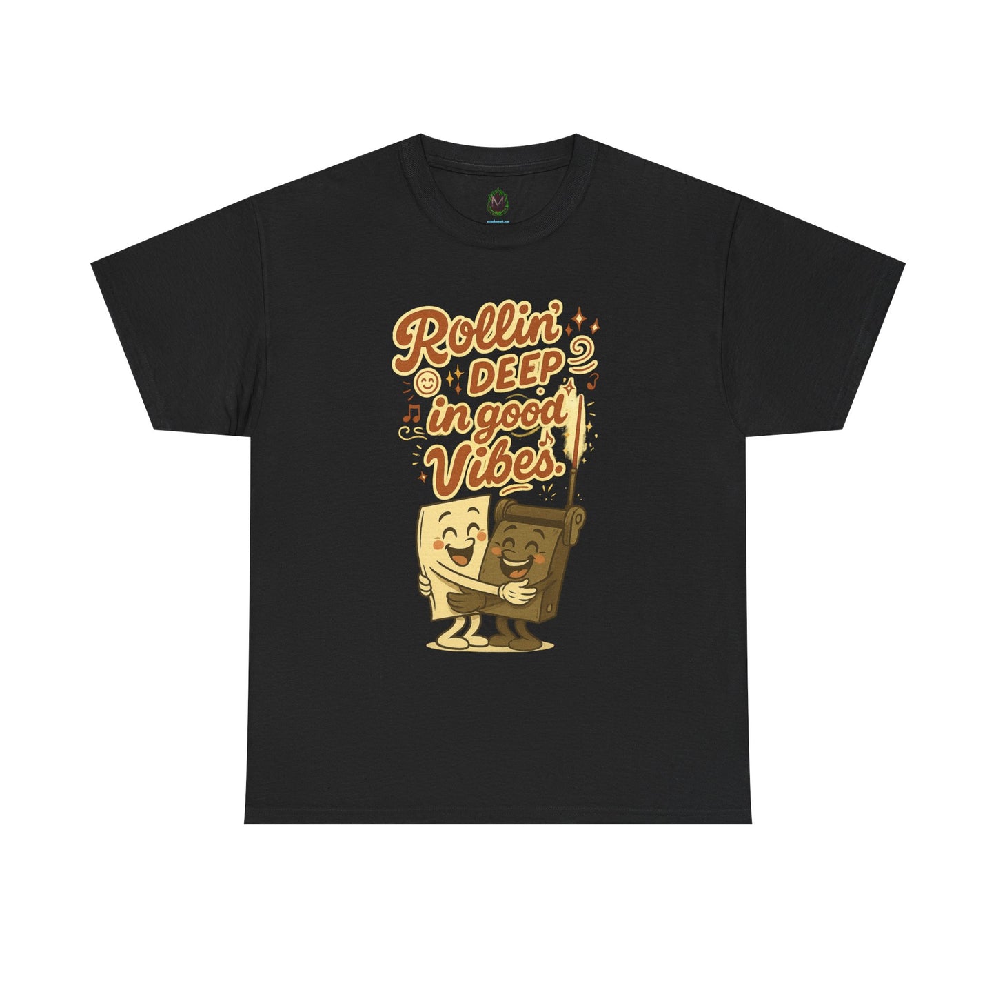 Rollin' Deep in Good Vibes – Smiling Paper & Roller T-Shirt