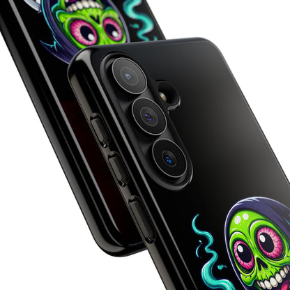 Grinning Stoner Grim Reaper Phone Case – Cannabis Skull iPhone Cover