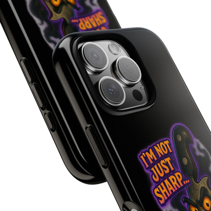 Knife Graphic Phone Case — "I'm Not Just Sharp... I'm Psycho-Sharp" Horror Phone Cover
