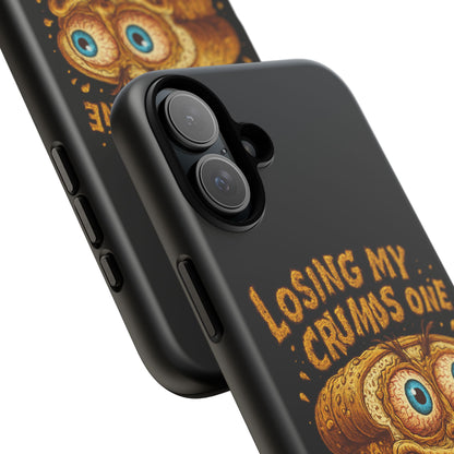 Phone Case — "Losing My Crumbs One Thought at a Time" Funny Retro Bread Illustration
