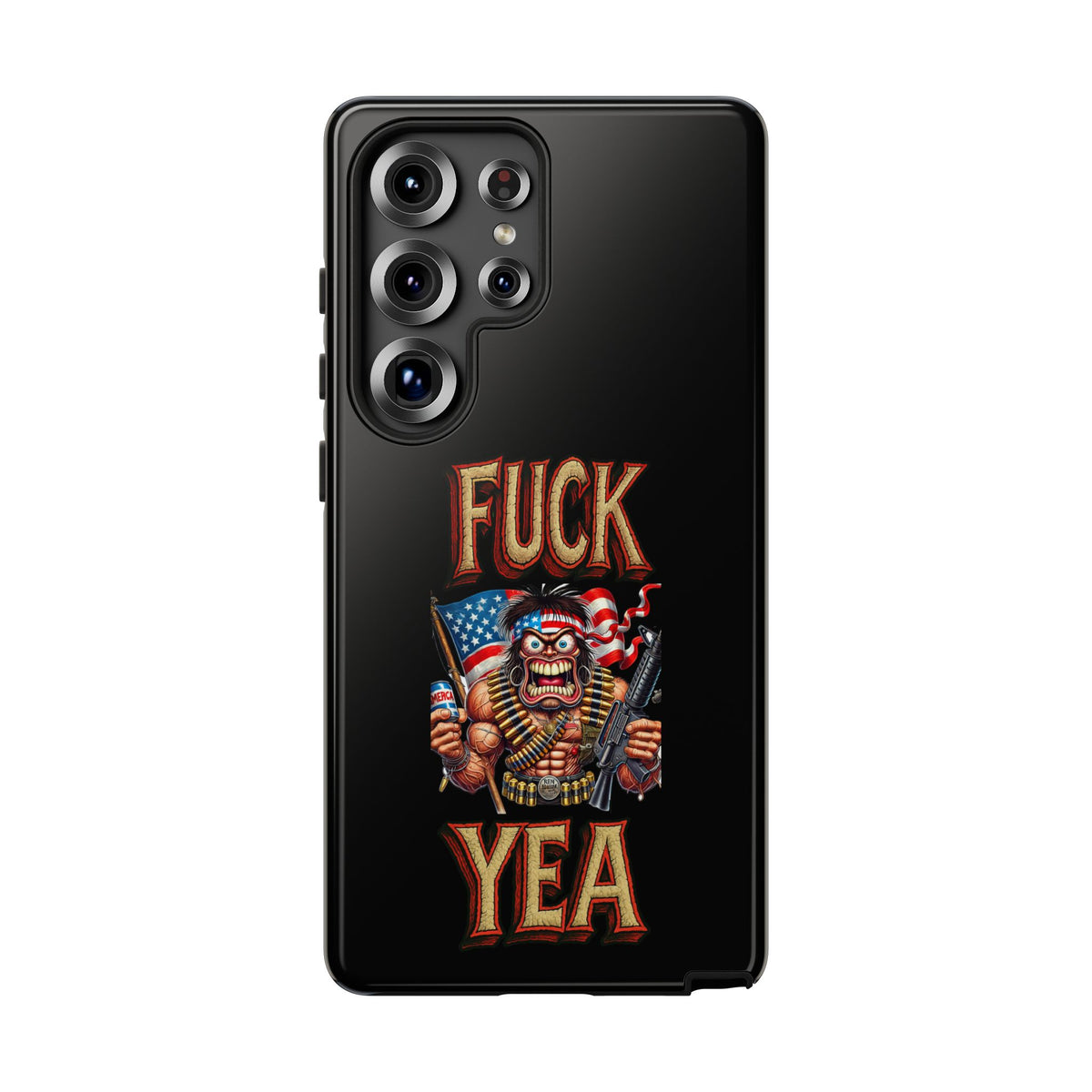 Phone Case — "FUCK YEA" Patriotic Skeleton Soldier Graphic