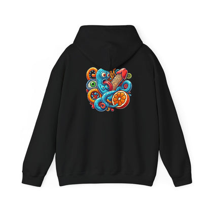 Octopus Colorful Graphic Hoodie – Vibrant Sea Creature Back Print