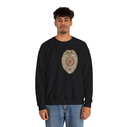 Flames Test Metal Courage Defines the Firefighter Crewneck Sweatshirt
