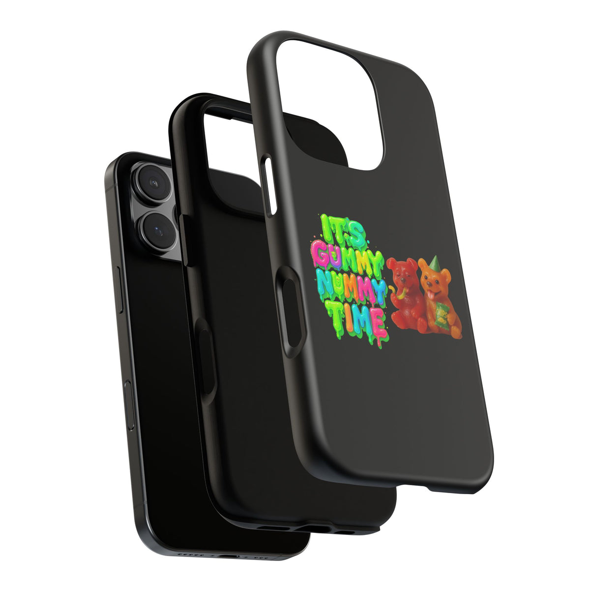 Phone Case — "It's Gummy Nummy Time" Colorful Gummy Bear Protective Case