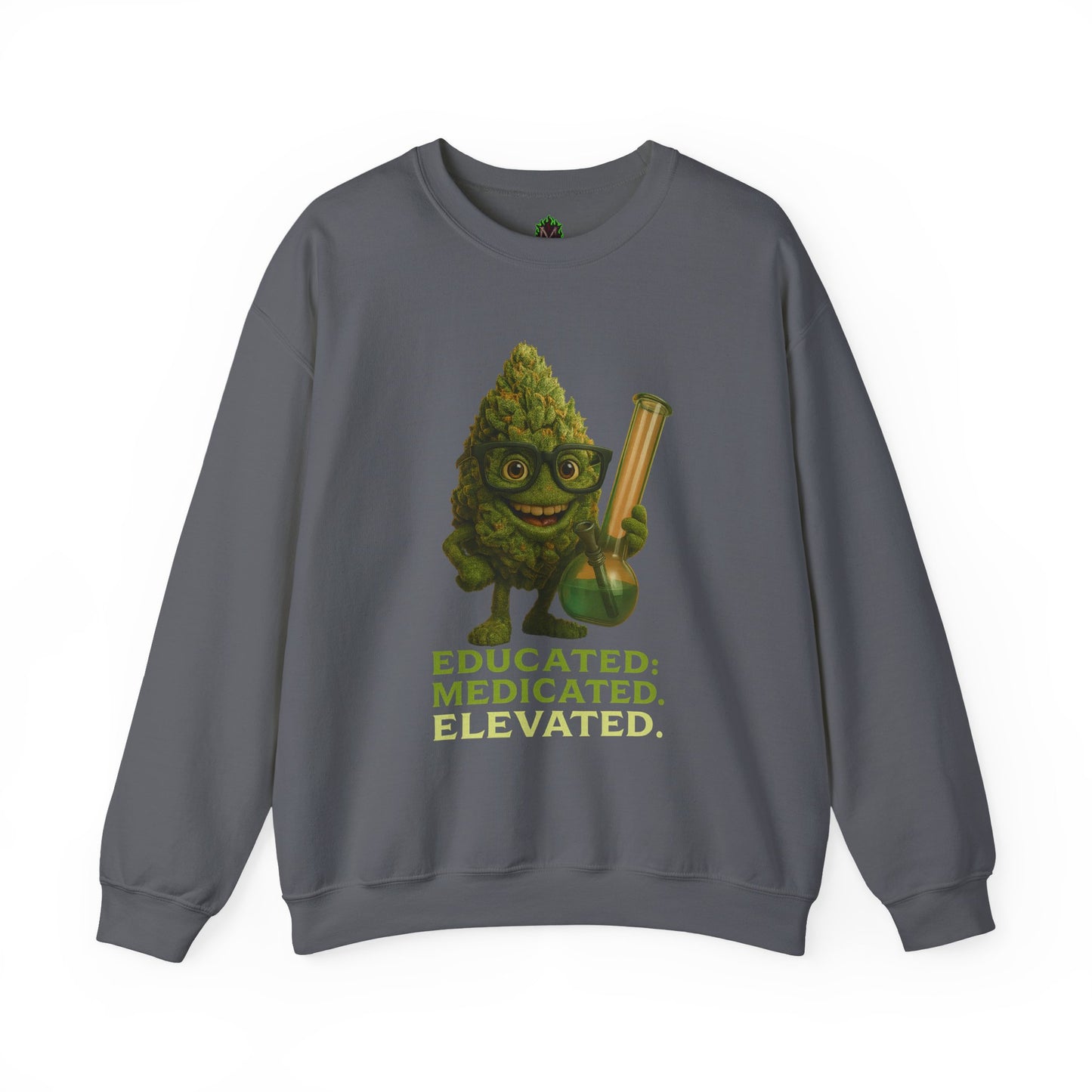 Educated. Medicated. Elevated. Crewneck Sweatshirt – Bud Edition