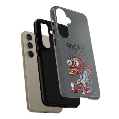 Mondays Zombie Character Phone Case – Funny Groggy Coffee Phone Cover