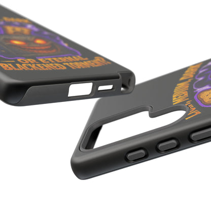 Phone Case — 'Light, Medium, Dark or Eternal Blackened Torment?' Spooky Toast & Toaster Horror Design