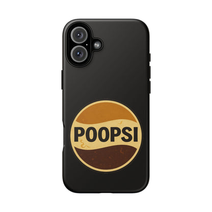 Poopsi Retro Logo Phone Case — Funny Vintage Soda-Inspired iPhone Cover