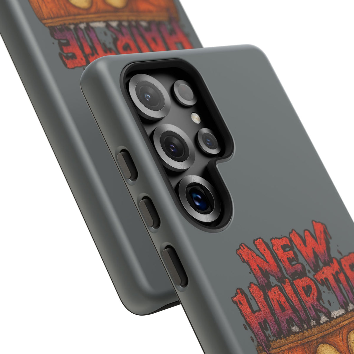 Phone Case — 'New Hairte' Funny Grinning Tongue-Out Monster Design