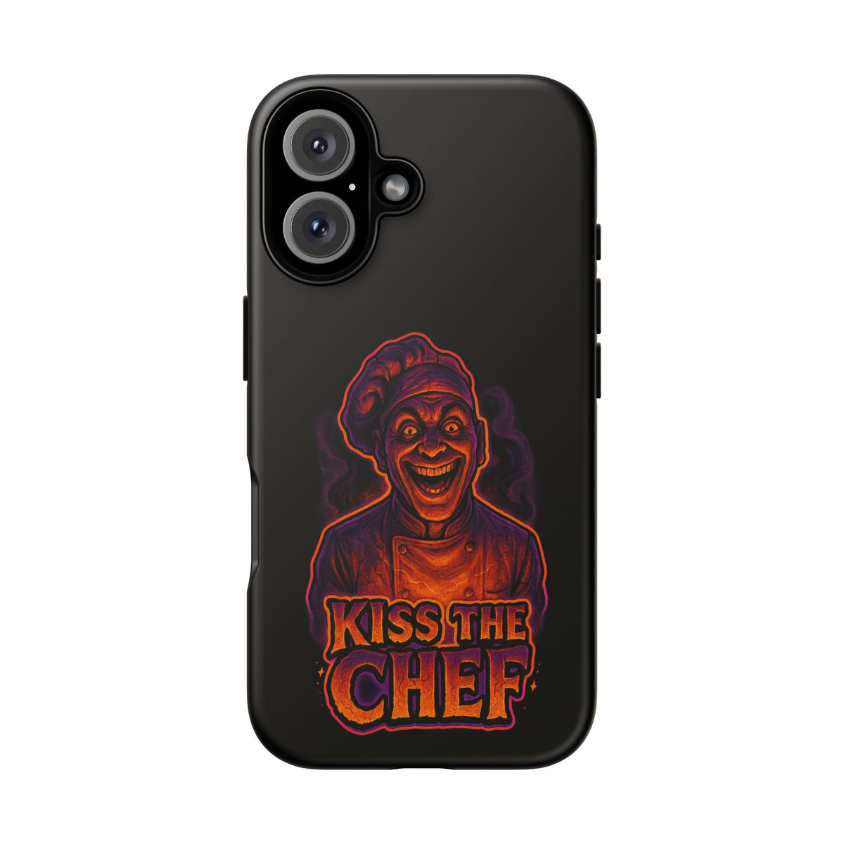 Phone Case — "Kiss the Chef" Neon Horror Chef Design
