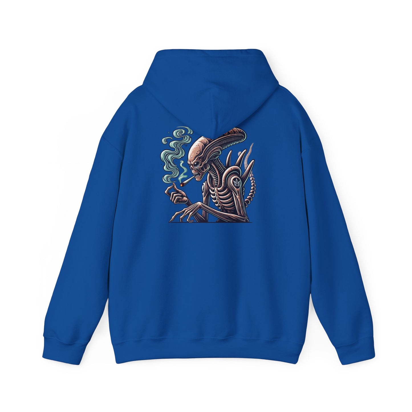 Alien Smoking Graphic Hoodie — Sci‑Fi Xenomorph Streetwear Pullover