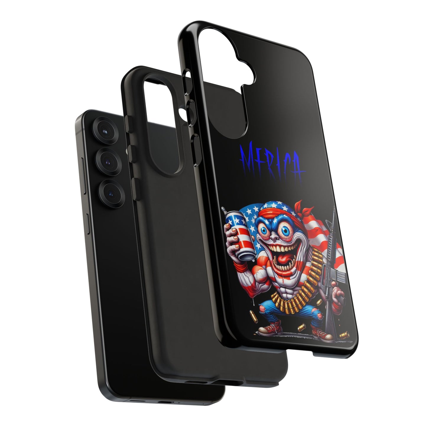 Phone Case — Patriotic 'Merica Clown with Flag, Beer & Rifle