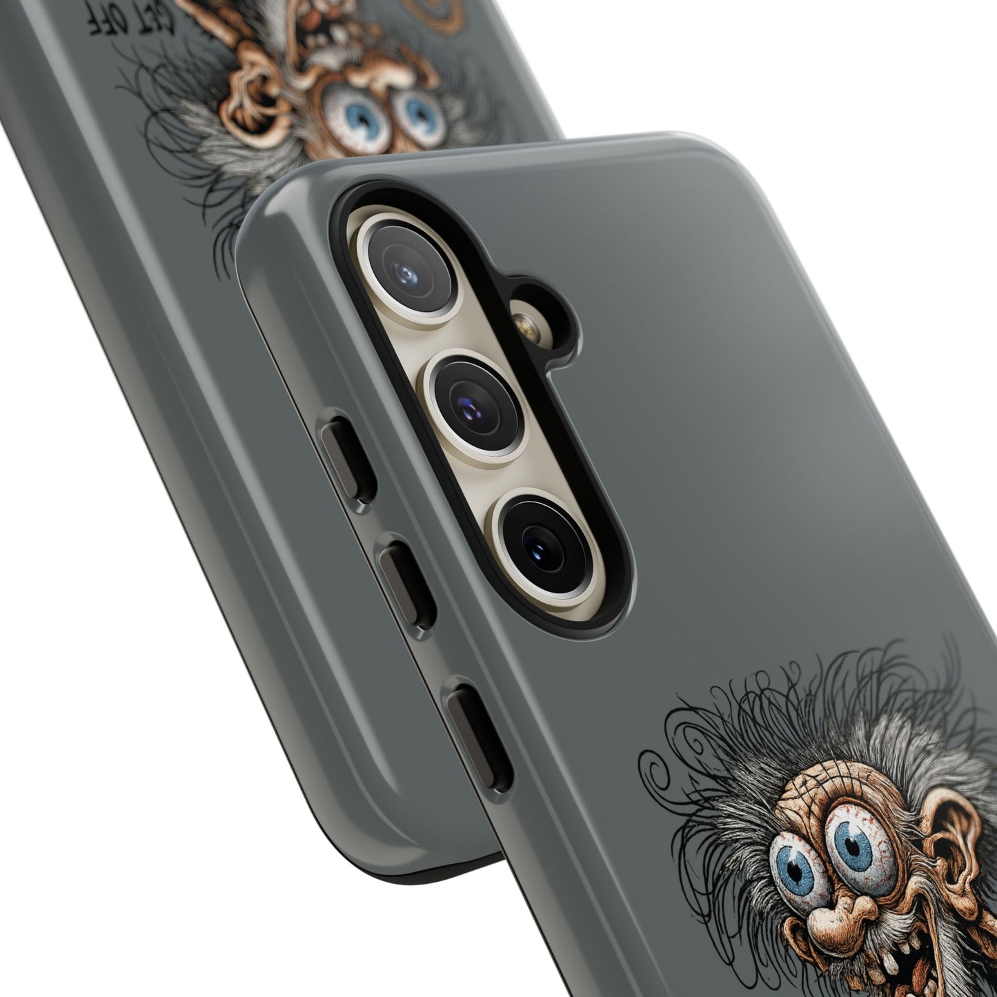 Phone Case — Funny Grumpy Troll Design: “Get Off My Lawn” Protective Cover