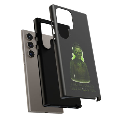 Spooky Green Ghost Phone Case — "I Baked Cookies, They Scream Now" Horror iPhone Cover