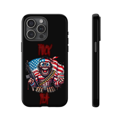Phone Case — American Flag Skull Soldier Design (Tough Cases)